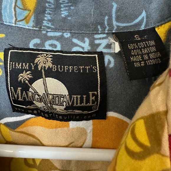 Jimmy Buffett Margaritaville Shirt Mens S PinUp Girls Retro Rockabilly Hawaiian - Picture 3 of 4